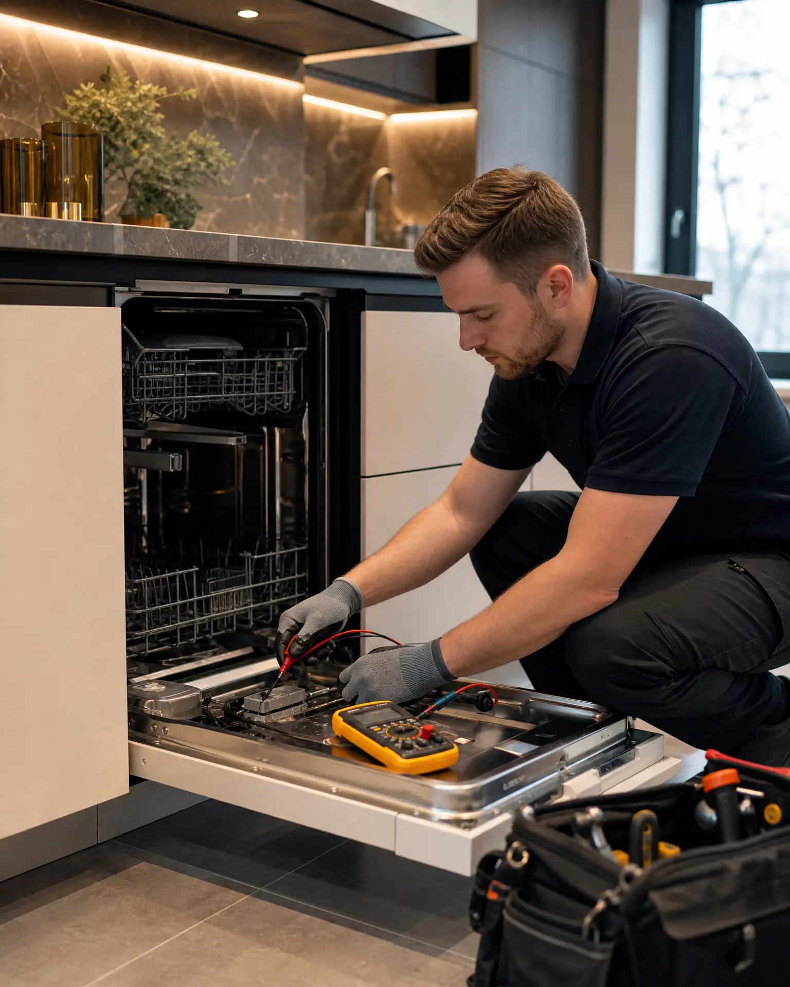 Dishwasher repair in a Dubai home